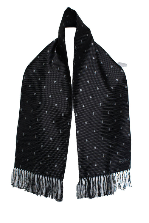 Alexander McQueen, dotted skull tuxedo scarf