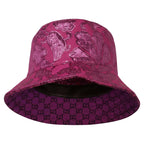 Gucci Lamé GG Monogram Reversible Bucket in Pink Polyamide