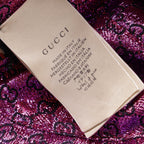 Gucci Lamé GG Monogram Reversible Bucket in Pink Polyamide