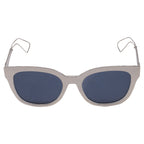 Dior Diorama 1 Mirrored Wayfarer Sunglasses in Silver Acetate
