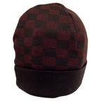 Louis Vuitton Damier Beanie in Burgundy Wool