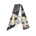 Hermes Brides de Gala en Fleurs Silk Twilly Scarf