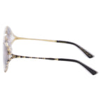Gucci GG0595S Bamboo Round-Framed Sunglasses in Gold Metal
