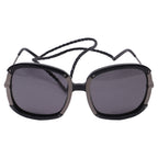 Bottega Veneta Square Sunglasses in Black Metal