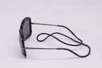 Bottega Veneta Square Sunglasses in Black Metal