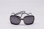 Bottega Veneta Square Sunglasses in Black Metal
