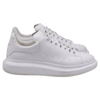 Men's Alexander McQueen Oversized Platform Sneakers in White Leather