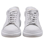 Men's Alexander McQueen Oversized Platform Sneakers in White Leather