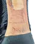 Women's Dior Lace Up Peep Toe Ankle Boots in Black Patent Leather