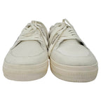 Women's Off-White Vulcanized Eco Sneakers in White Canvas