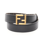 Fendi FF Logo Reversible Leather Canvas Belt