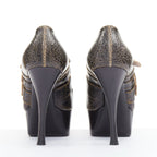 Women's Miu Miu Leather Triple Strap Platform Heels