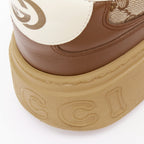 Men's Gucci Leather Canvas Monogram Sneakers