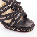Women's Christian Louboutin Zipper Platform Sandals