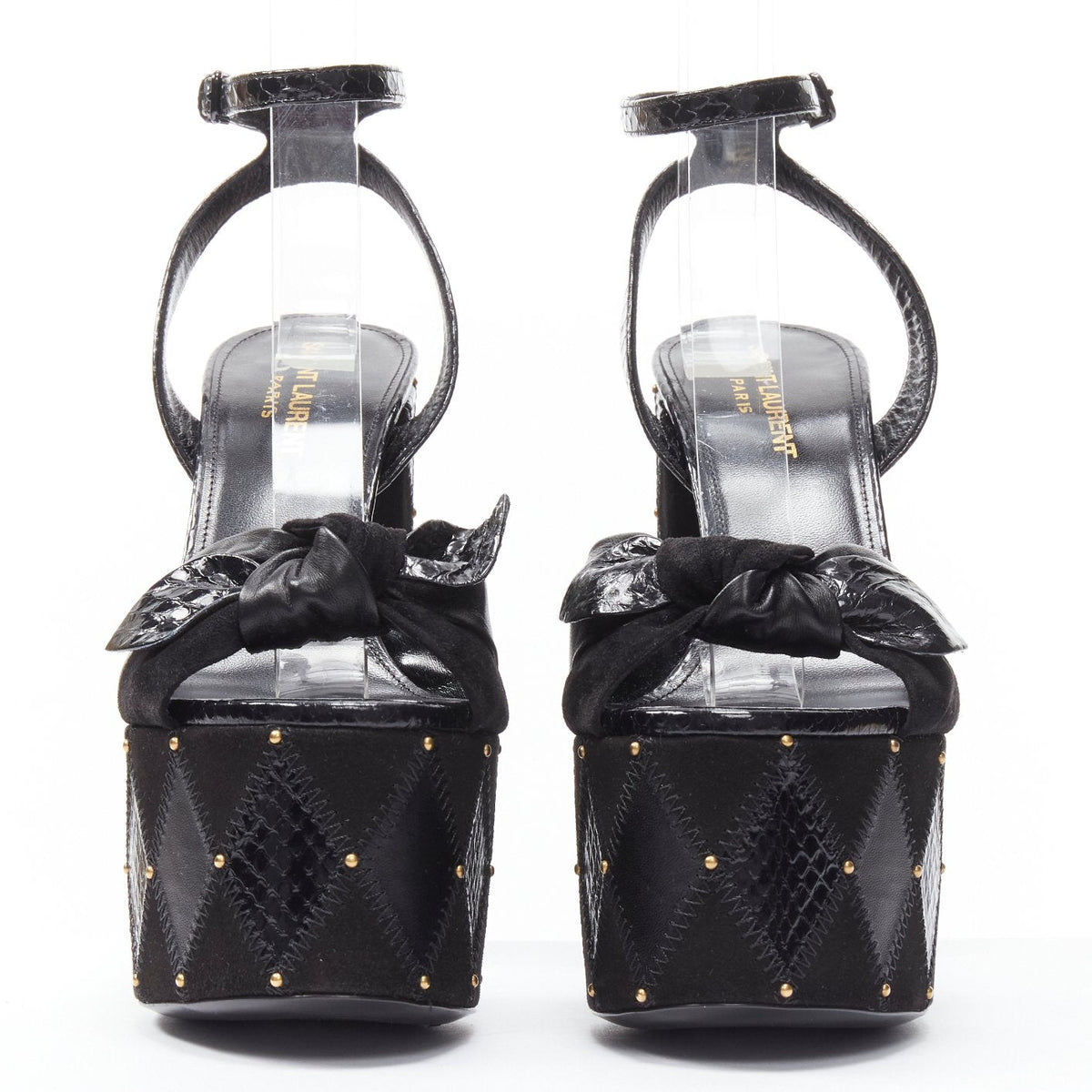 Women's Saint Laurent Paige Patchwork Stud Sandals