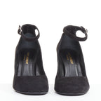 Women's Saint Laurent Suede Leather Mary Jane Pumps