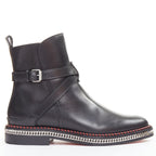 Women's Christian Louboutin Leather Buckle Boots