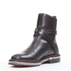 Women's Christian Louboutin Leather Buckle Boots