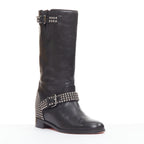 Women's Christian Louboutin Studded Wedged Boots