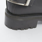 Women's Alexander Mcqueen Leather Fur Combat Boot