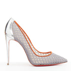 Women's Christian Louboutin Silver Pump