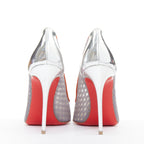 Women's Christian Louboutin Silver Pump