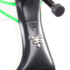 Women's Prada 2018 Patent Leather Mid Heel Sandals