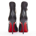 Women's Christian Louboutin Leather Cross Strap Pumps