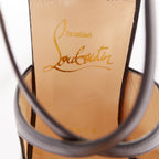 Women's Christian Louboutin Leather Cross Strap Pumps