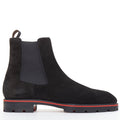 Men's Christian Louboutin Suede Lug Sole Boots