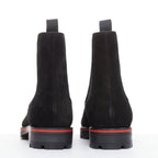 Men's Christian Louboutin Suede Lug Sole Boots