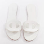 Women's Hermes Leather Flat Sandal Slippers