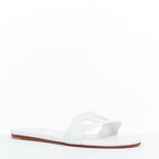 Women's Hermes Leather Flat Sandal Slippers