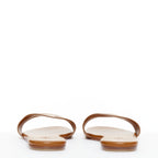 Women's Hermes Leather Flat Sandal Slippers
