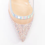 Women's Christian Louboutin Mesh Crystal Heels