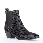 Women's Saint Laurent Velvet Chelsea Boots