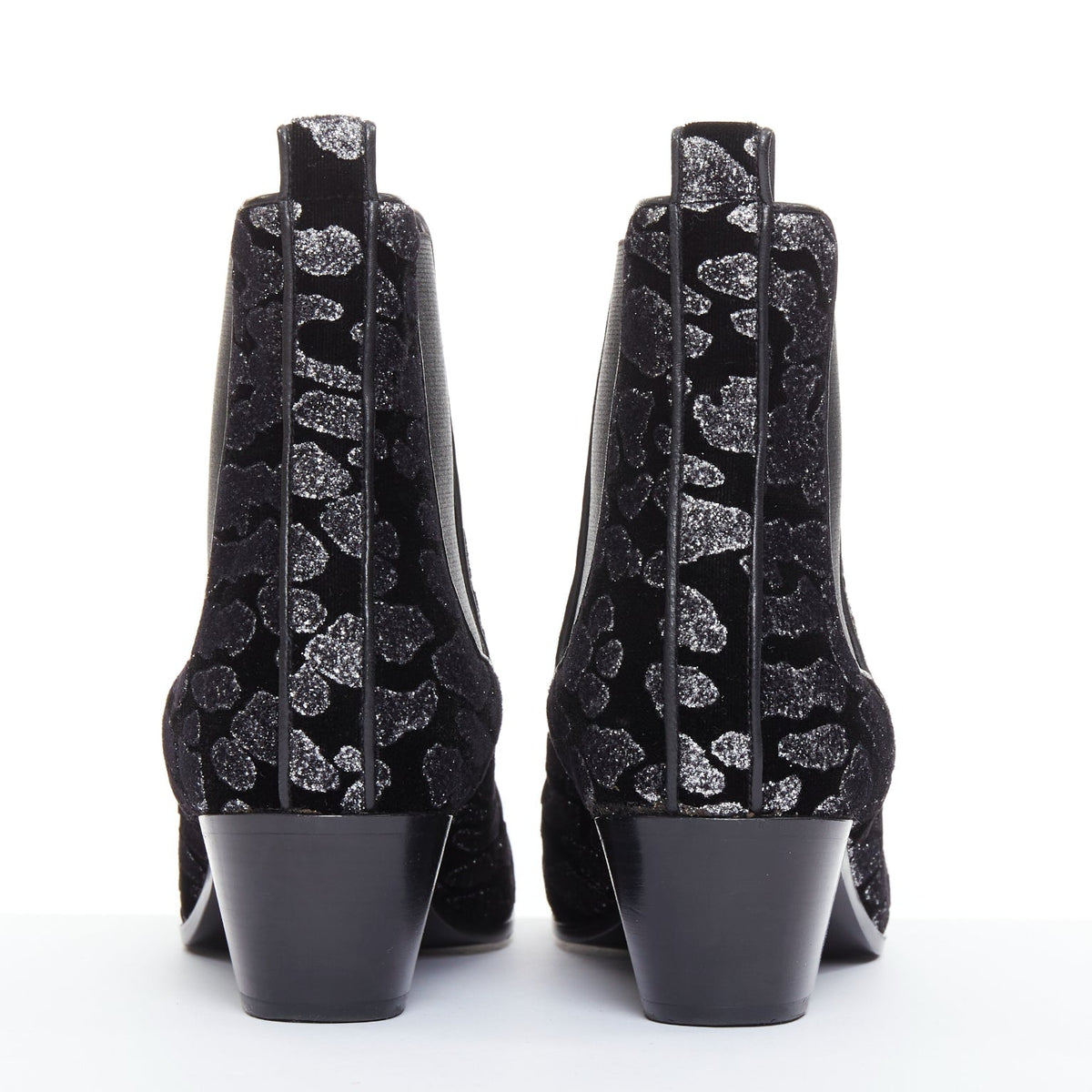 Women's Saint Laurent Velvet Chelsea Boots