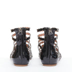 Women's Alaia Patent Scalloped Cage Sandals