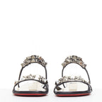 Women's Christian Louboutin Leather Studded Sandals