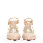 Women's Christian Louboutin Leather Strappy Flats
