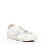 Women's Golden Goose Silver Crystal Sneakers