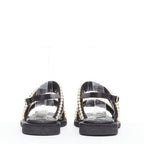Women's Chanel Pearl Embellished Satin Sandals
