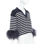 Men's Valentino 2024 VGold Ostrich Feather Polo