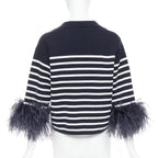 Men's Valentino 2024 VGold Ostrich Feather Polo