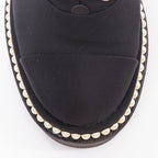 Women's Chanel Canvas Pearl Trim Oxfords