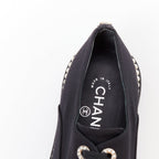 Women's Chanel Canvas Pearl Trim Oxfords