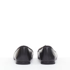 Women's Saint Laurent Leather Crystal Bow Ballet Flats