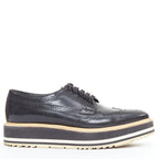 Women's Prada Wingtip Platform Brogue Oxfords