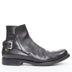 Men's Prada Leather Rear Buckle Ankle Boots