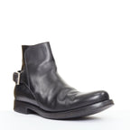 Men's Prada Leather Rear Buckle Ankle Boots